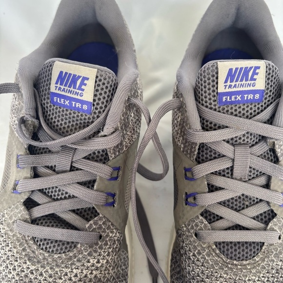 Nike Flex TR 8 Gray & Purple Women’s Size 6.5 Training CrossFit Sneakers - Picture 3 of 7